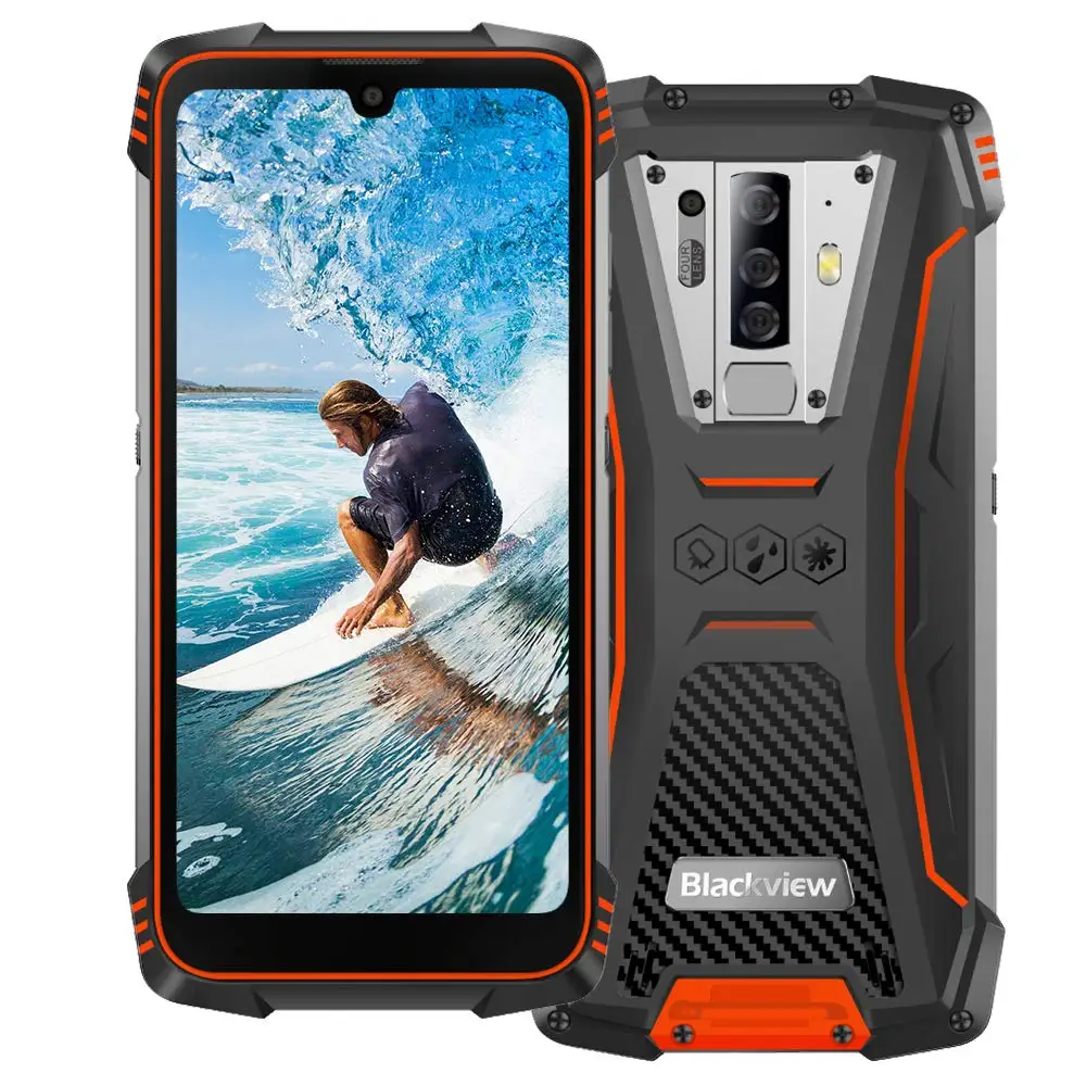 

Blackview BV6900 IP68 Smartphone 5.84'' 4GB RAM 64GB ROM MTK6757 Octa Core Android 9.0 16MP Quad Rear Camera NFC Mobile Phone