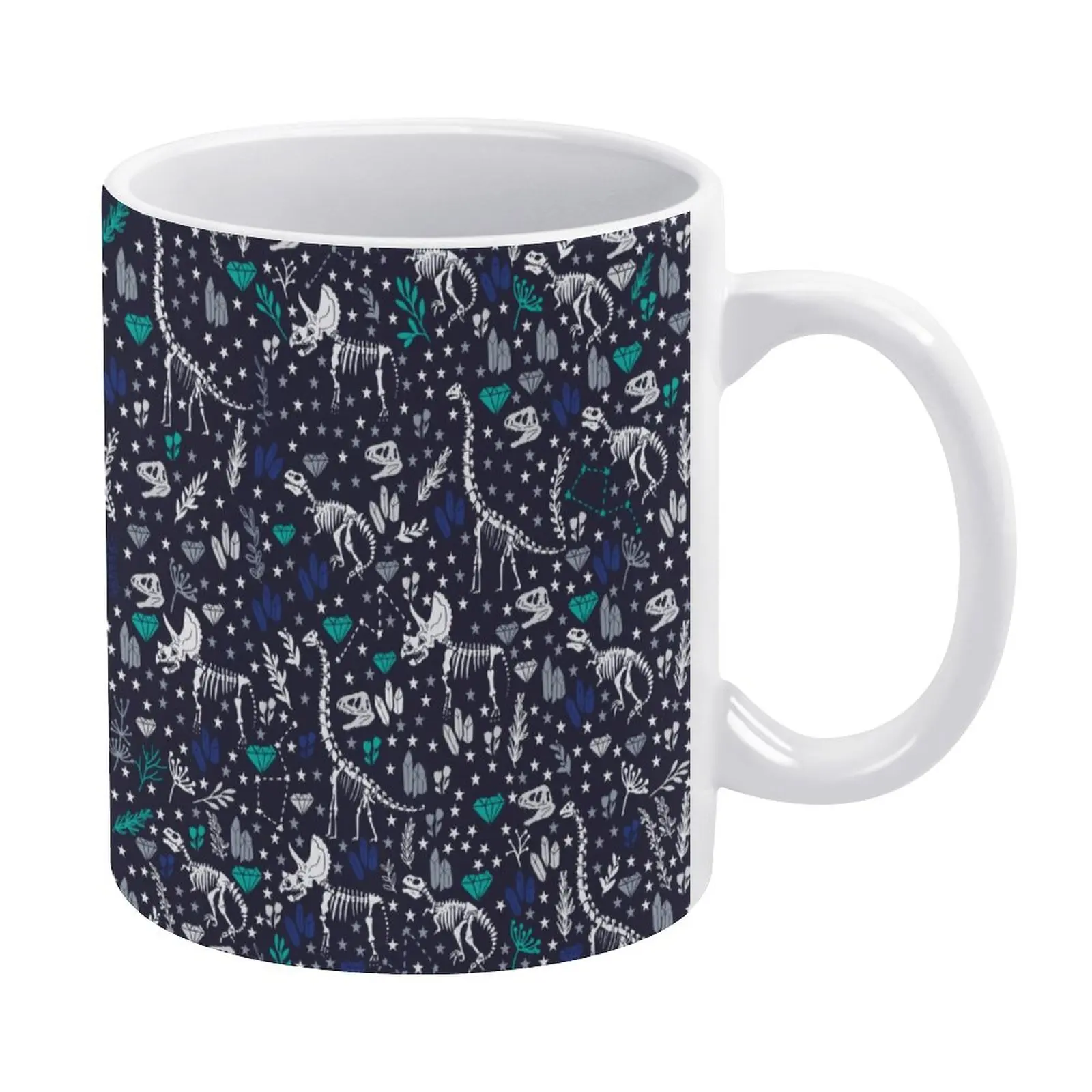 

Кружка с изображением скелета динозавра, креативная кружка с милым животным принтом, фарфоровые чашки для латте в эстетике