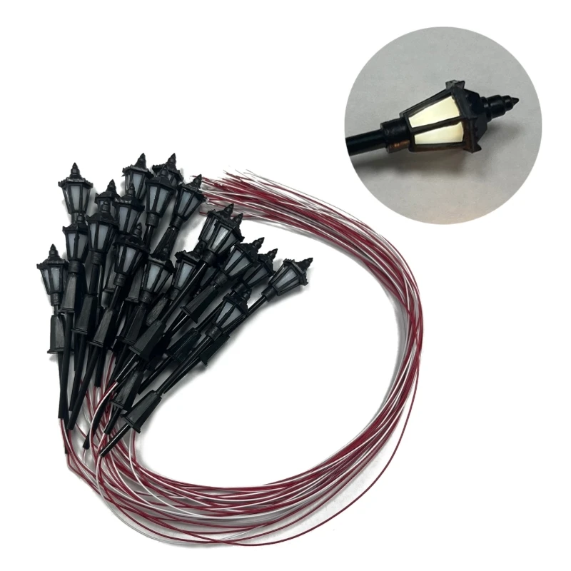 

Модель уличного фонаря BDTGTR белый теплый свет 3В