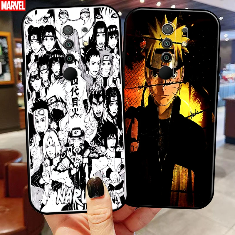 

Naruto Anime Phone Case For Xiaomi Redmi 9 Liquid Silicon Back Silicone Cover Black Funda Soft