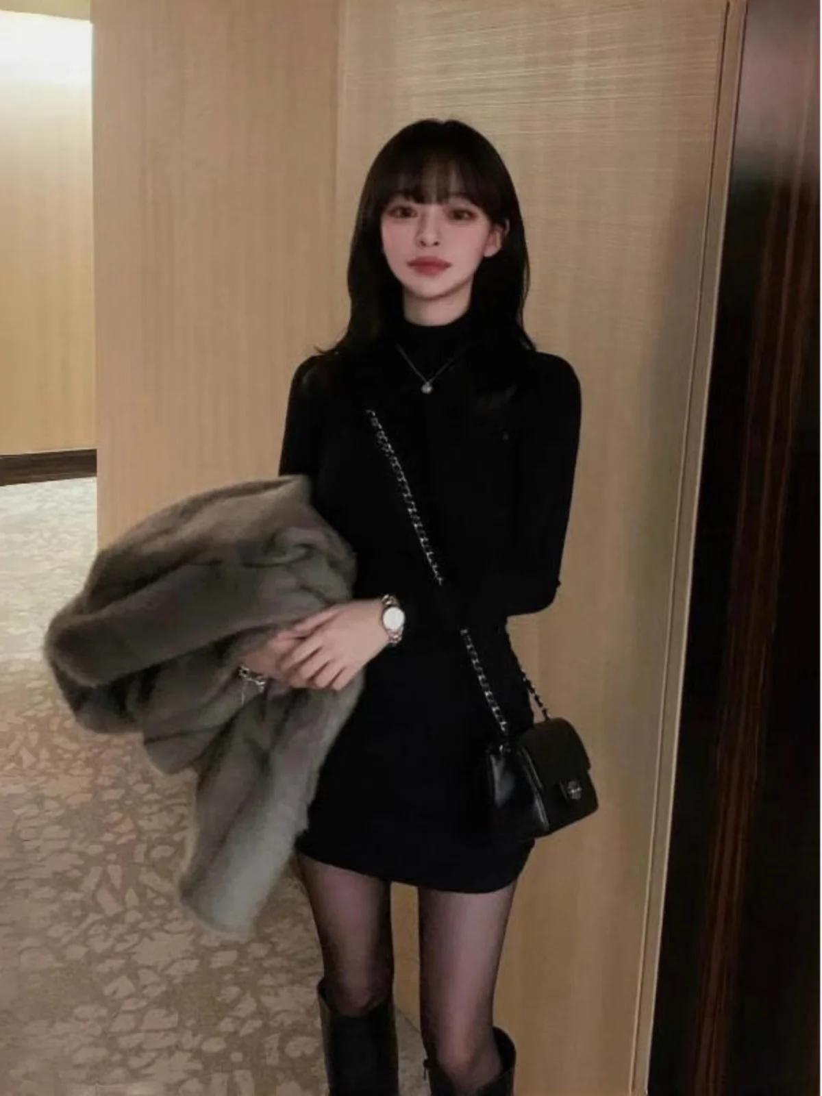 AMT Small Wear Western Sle Короткая осень и зима с пальто Внутренняя одежда Трикотажное