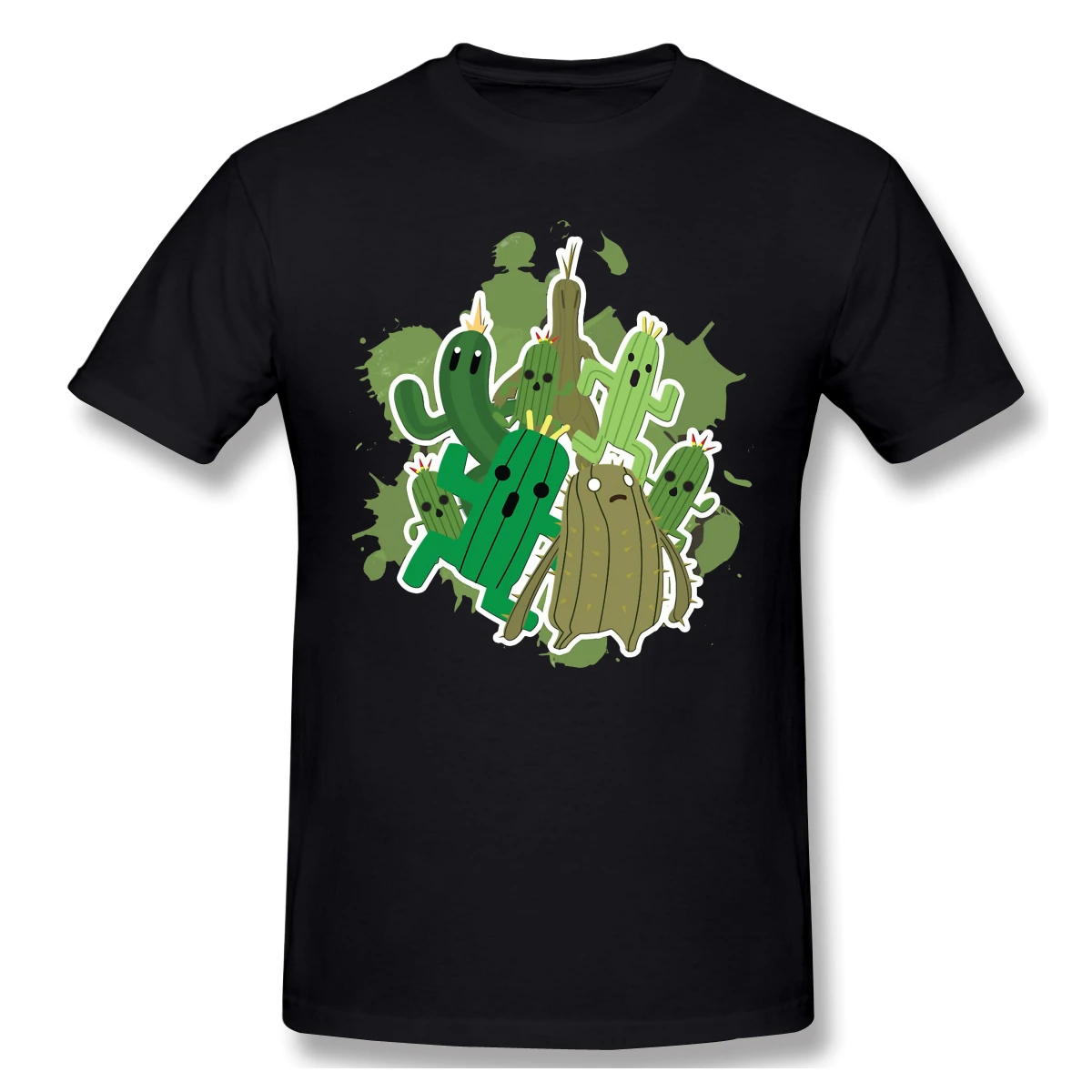 Men Clothing Final Fantasy Role playing video game series T-Shirt Cactuar Fashion Short Sleeve