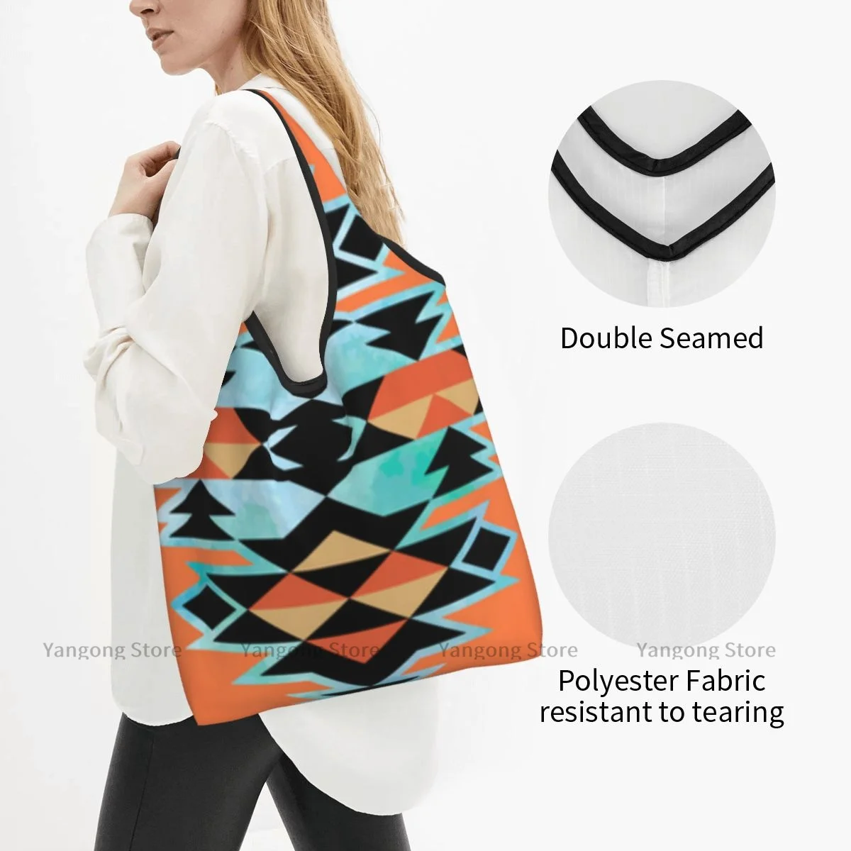 Складная сумка для покупок Navajo Aztec оригинальное индийское этническое