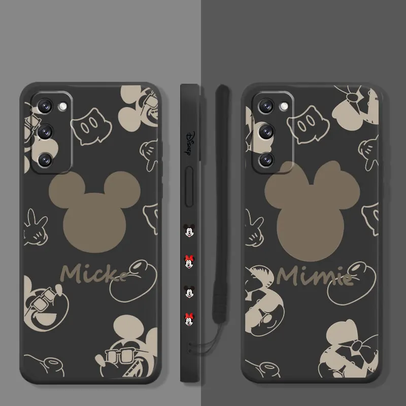 

Mouse Retro Art Luxury Liquid Candy Color Case For Samsung Galaxy S22 S21 S20 FE Ultra S10 S9 S8 Plus S10e Note 20 10 Lite Cover