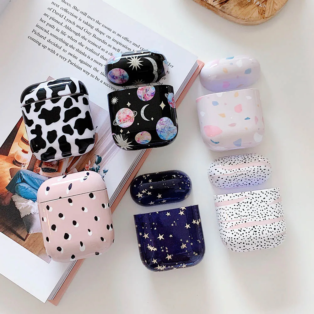 

Earphone Case For AirPods 2 1 Pro Hard PC Dot Flower Bluetooth Wireless Charging Box Covers Accessories for Air Pods 3 funda