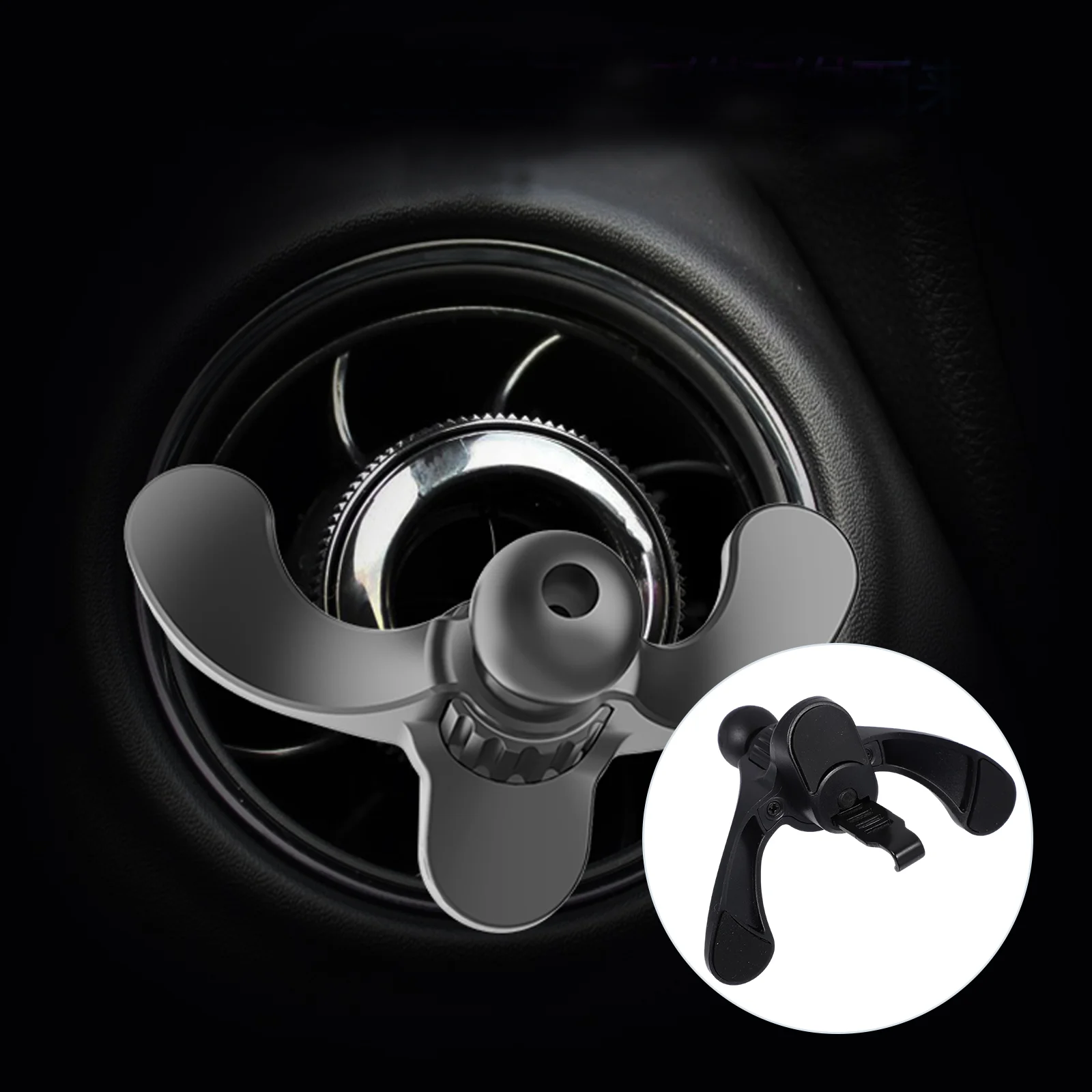 

Automobile Vent Phone Mount Base Car Vent Phone Holder Hook Base (Black)