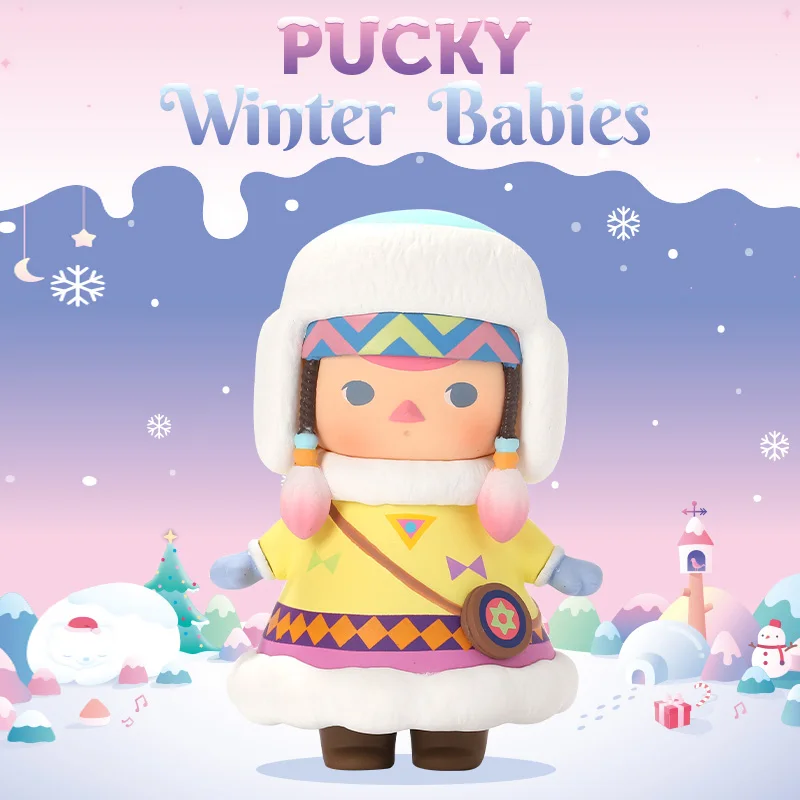 

POP MART Pucky Winter Babies Series Blind Box Toy Doll Anime Original Art Figure Gift Girl Birthday Kawaii Christmas