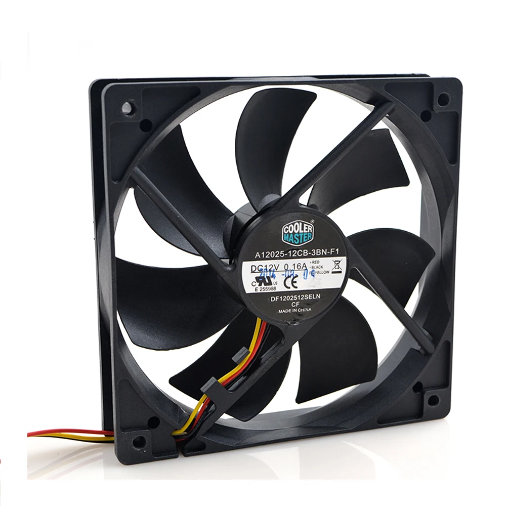 Ультратихий 3-проводной хост-источник питания 12 см 12025 В а вытяжной вентилятор