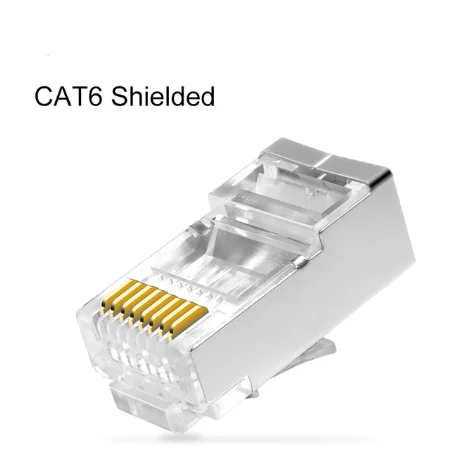 Разъем RJ45 CAT6 CAT5e 8P8C модульный переходник с вилкой Ethernet кабельная головка 1 Гбит/с гигабитная сеть обжим Кристалл UTP 10/50 шт. OMAY