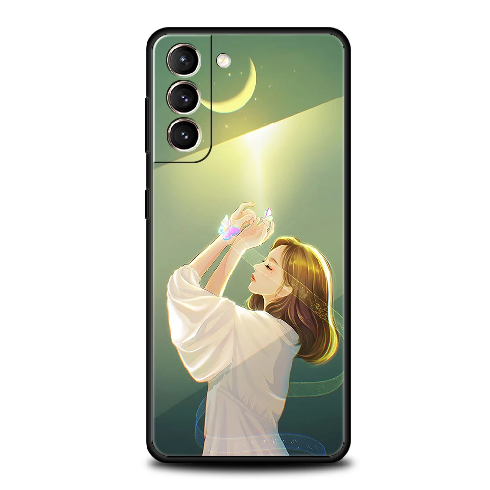 Cartoon Scenery Girl Phone Case For Honor 10i 20i 50 Cover Bag For Honor 10 9X 9 8X 8A 8S 7A 5.7inch 7X Pro Lite Shockproof Bag