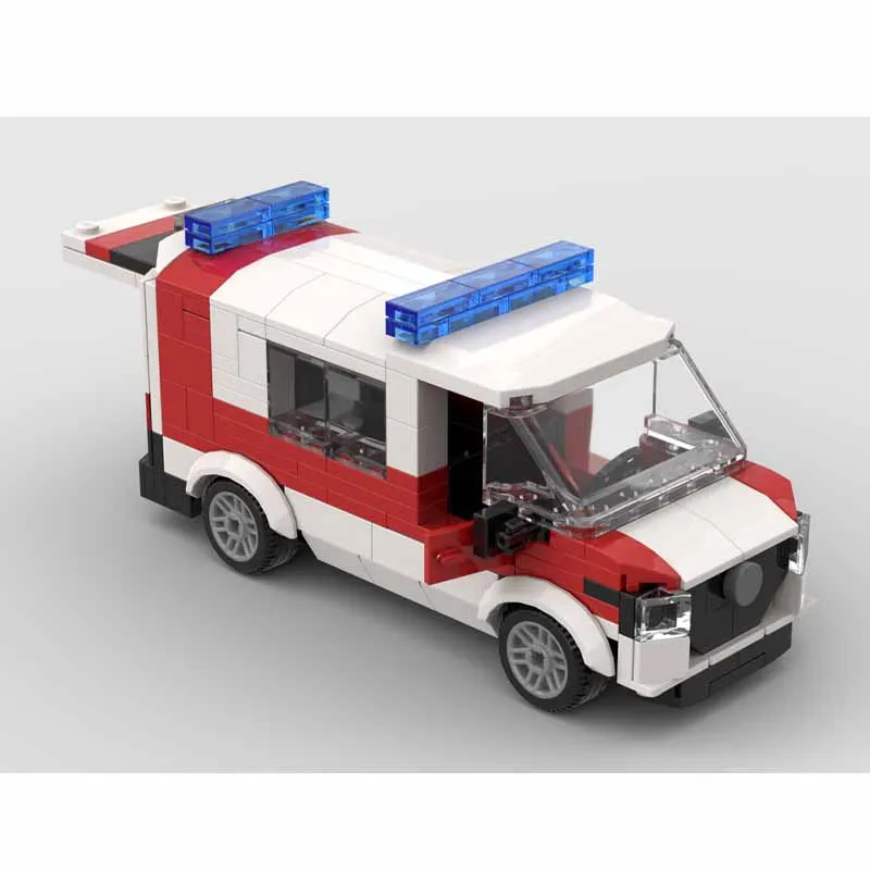 Фото MOC-192205 Строительные блоки T6 KDO Спасательная машина Пожарная машина Сборная модель 330 шт. Игрушка на день рождения и Рождество в подарок №4