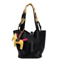 new luxury women tote bags fashion genuine leather female handbag ladies ribbon handle composite bag trend pony messenger bags