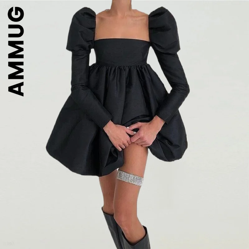 Женское новое платье Ammug дешевые платья плиссированное мини-платье с длинным