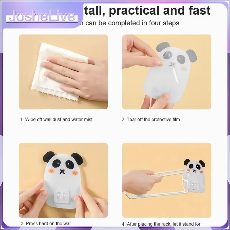 

Cute Animal Clothes Rack Storage Rack Cartoon No Punching Clothes Rack Clip Finishing Storage Artifact Multi-function