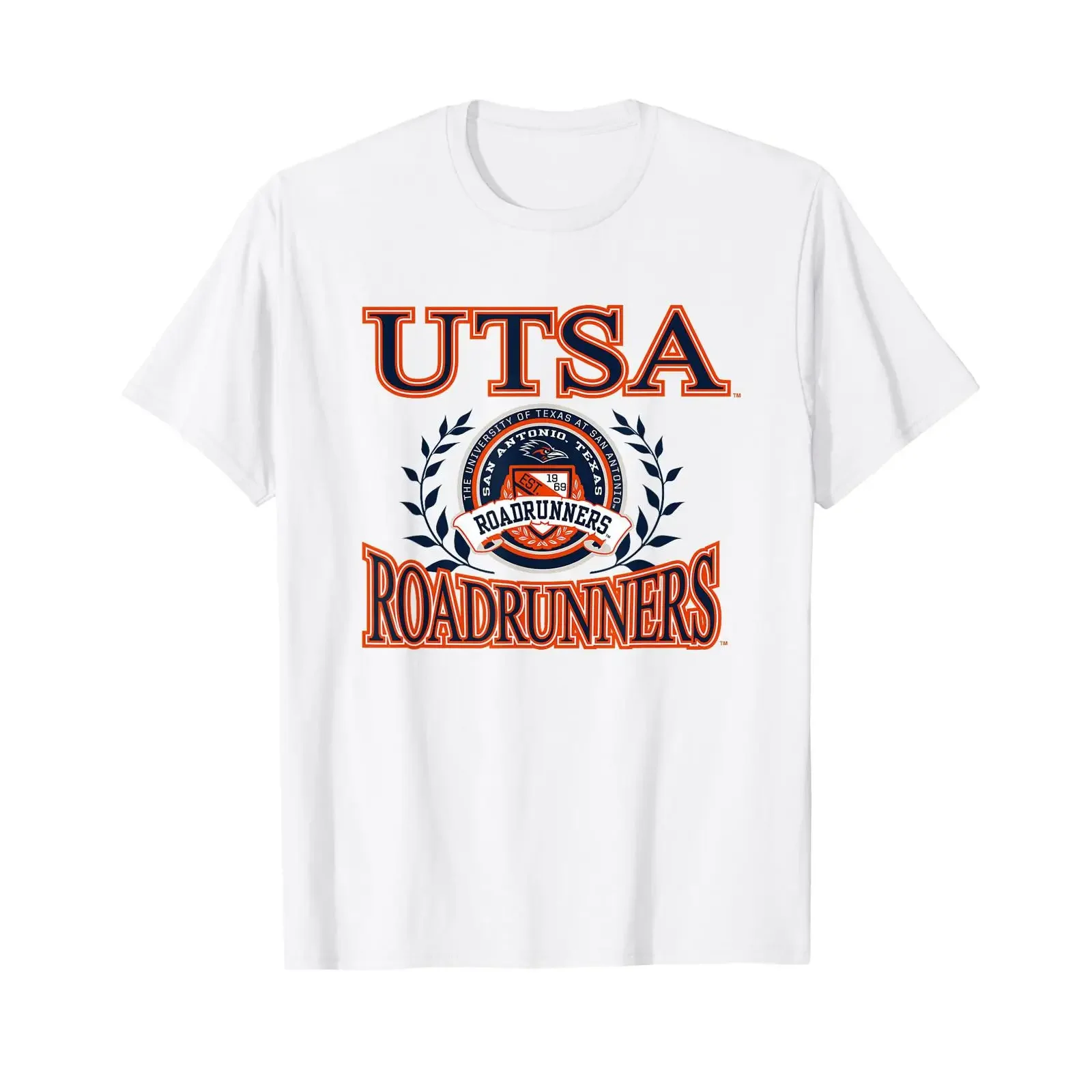 Фото Футболка Texas San Antonio Roadrunners Laurels, винтажная, в стиле уличной моды, унисекс, дышащая, универсальная, мягкая, слегка утолщенная. №1