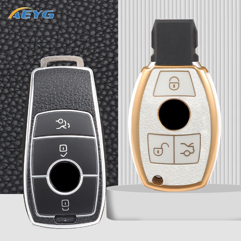 

TPU Car Remote Key Case Cover Shell Fob For Mercedes Benz A B C E S Class W204 W205 W212 W213 W176 W177 GLC CLA W463 AMG X167