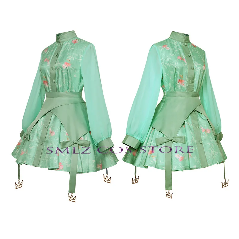 Костюм Kusanagi Nene на День Благодарения аниме PJSK зеленое платье комплект париков