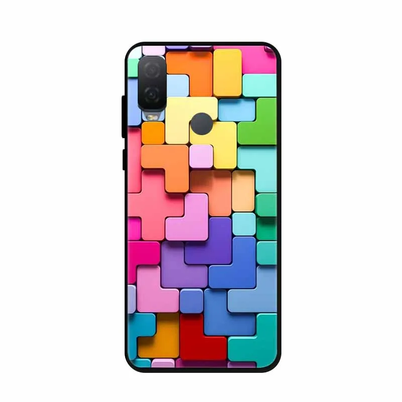 Чехол для Alcatel 1 л 2021 ярких цветов Силиконовые Мягкие мраморные чехлы из ТПУ 1L
