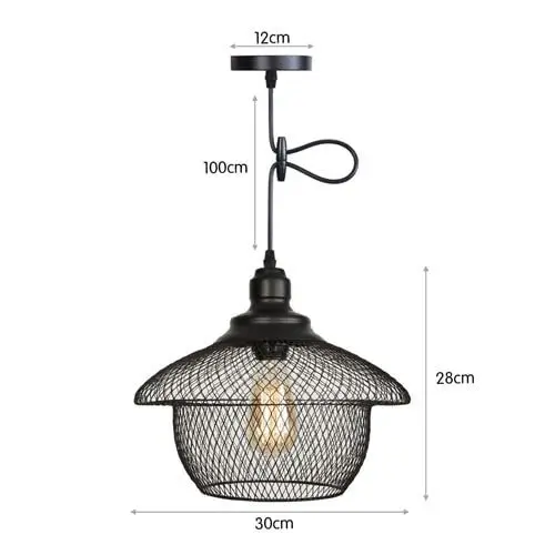 

Nordic ceiling industry modern minimalist chandelier retro hollow iron art covering lampshade chandelier kitchen corridor