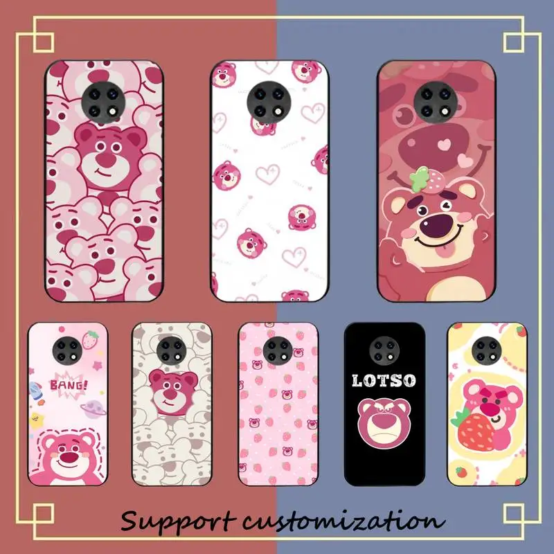 

Strawberry Bear Phone Case For Redmi Note 8A 7 5 Note8pro 8T 9Pro note 6pro Funda Capa
