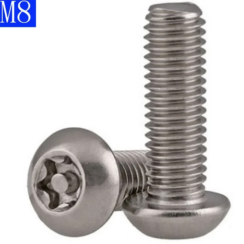 M8 x 1 25 304 штифт из нержавеющей стали винты с полукруглой головкой Torx кнопкой