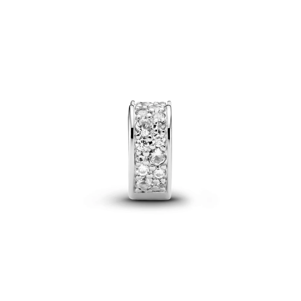 Pandora 925 Silver Coussins-Shaped Freehand Coussins réinitialisation Charm for Women, DIY Executive Bracelets, Gifts, Fashion Jewelry
