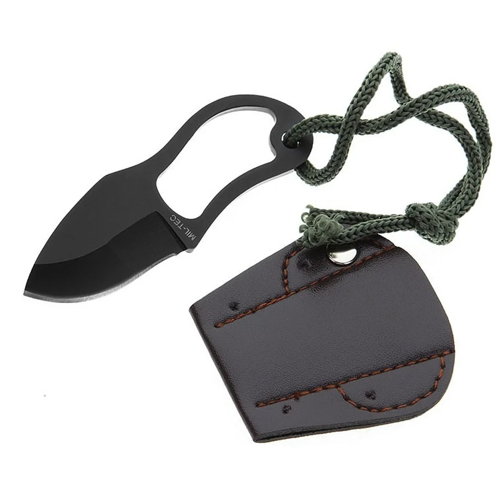 

Small Straight High Hardness Outdoor Knife,MC Mini Life-saving,Gift Fruit Knife,Unpacking Tools,With Protective Cover Lanyard