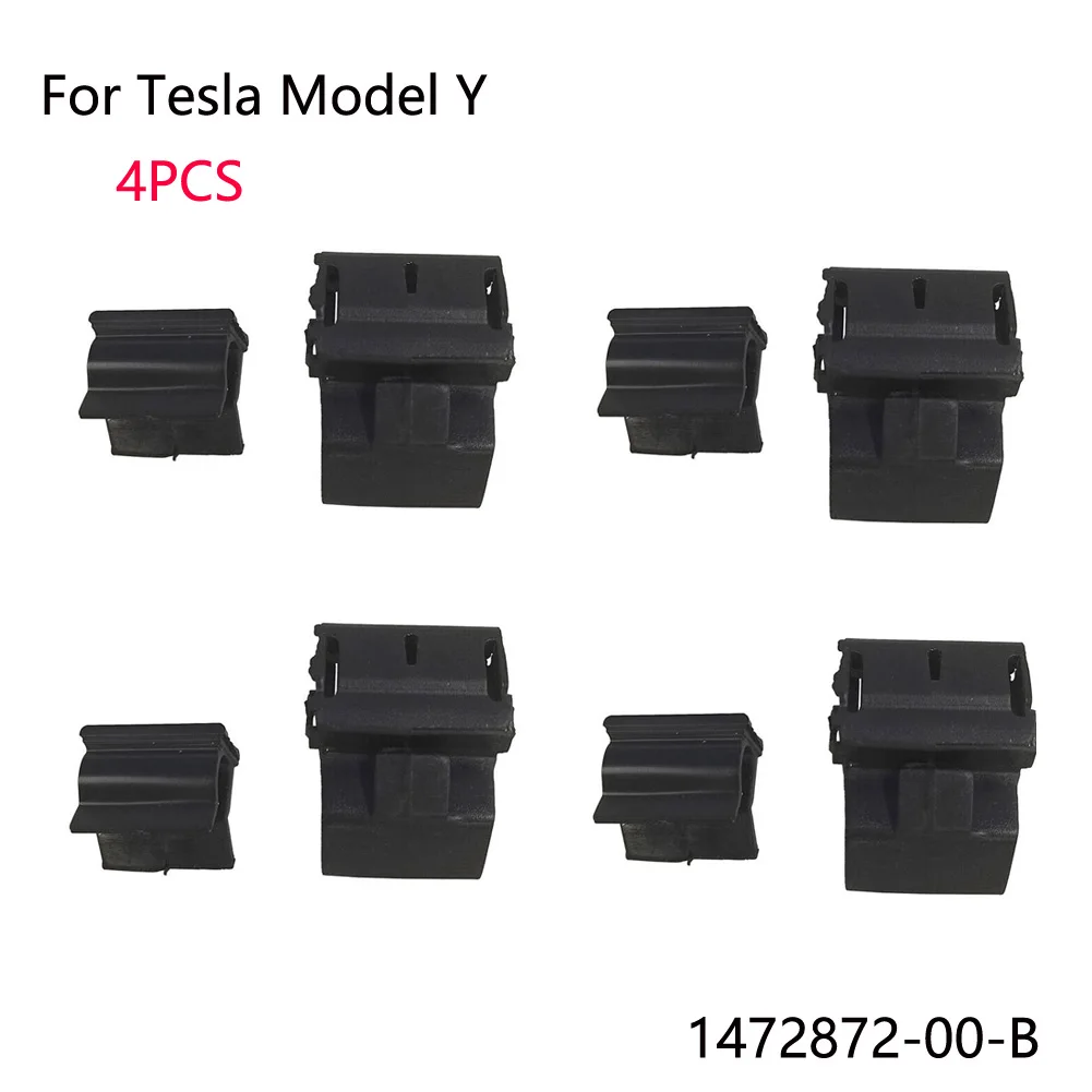 

4pcs Car Front Bumper Box Buckle Hood Trunk Clip Fastener Clamp For Tesla Model Y 2020-21 1472872-00-B Plastic Car Accessories