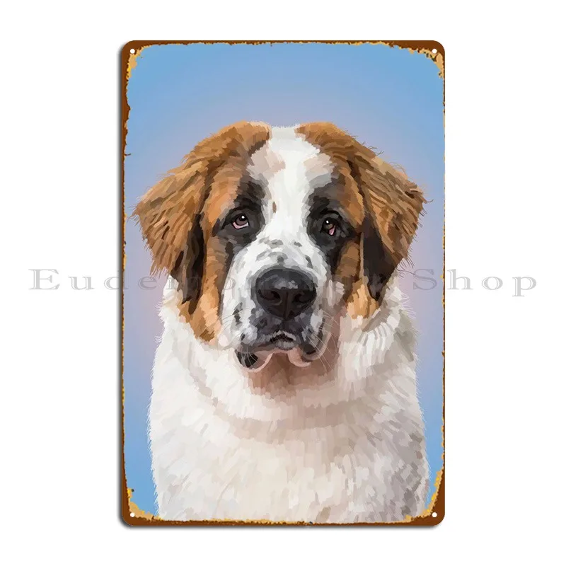 Металлический знак с изображением собаки Сен-Бернара, печатный кухонный кинотеатр, персонализированный клубный жестяной плакат