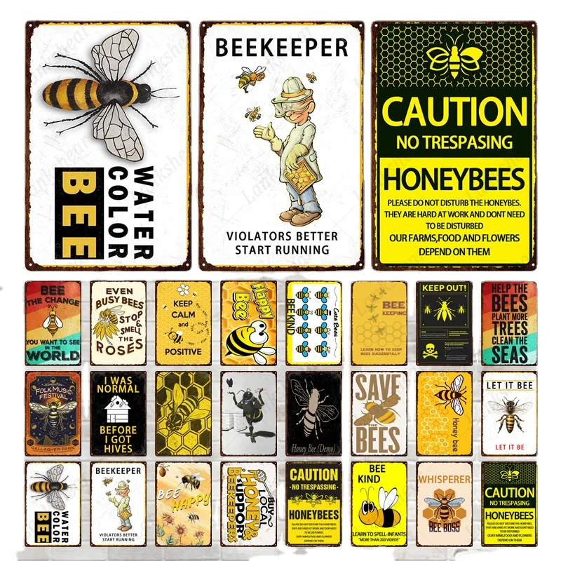 

Желтая металлическая подвеска с Пчелой, табличка с животными, фотоэлемент, пчела, жестяной постер, пчела, тарелки с цитатой, винтажный Декор для дома, двора, гаража