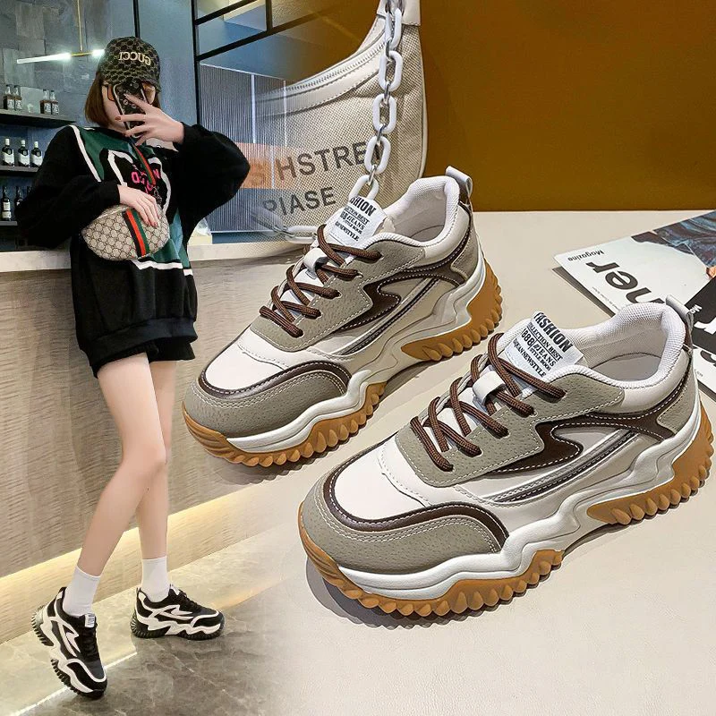 

Explosive Dad Shoes Women's 2022 Spring New Thick-soled Style Student Sports Casual Shoes Increase sneakers women