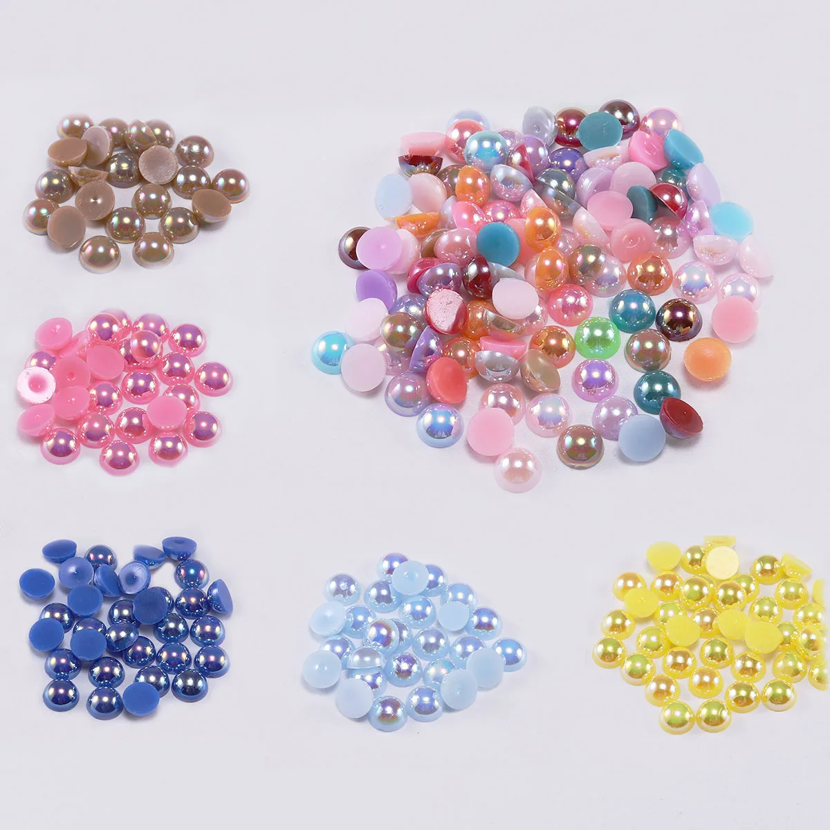 

3/4/5/6mm 1000PCS Imitation Pearls Bead Half Round Flatback Pearl Rhinestones Beads Nail Art Crafts DIY Gem Decoration