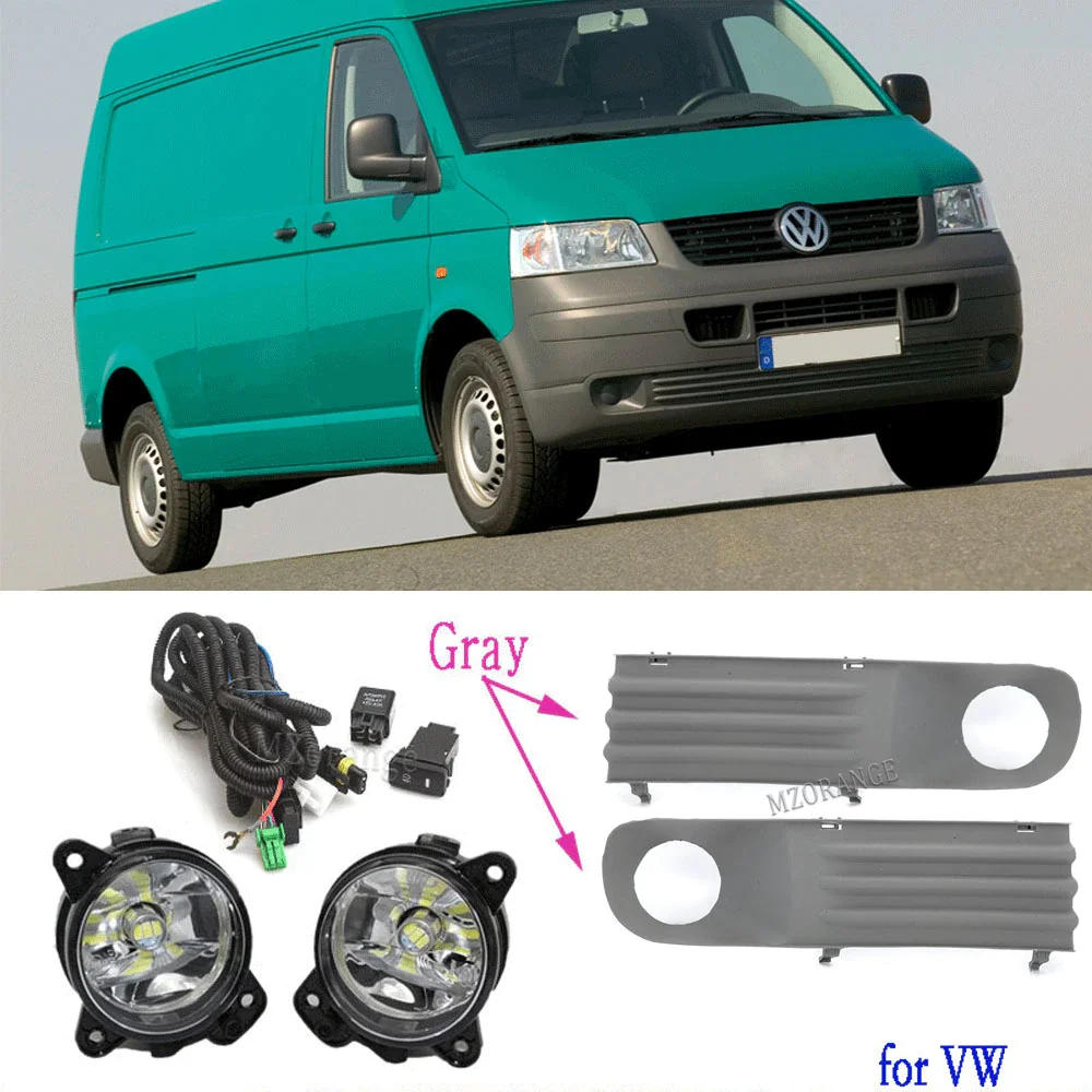 

Противотуманные фары для VW T5 Transporter Multivan Caravelle 2003-2010, светодиодные противотуманные фары, передсветильник фары, противотуманные фары, крышка противотуманной фары, решетчатый проводной переключатель