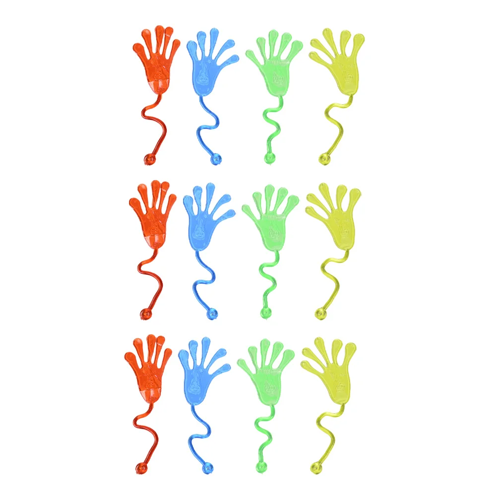 12 Pcs Novelty Sticky Palm Slimy Prank Stretchy Sticky Hands Kids Gift