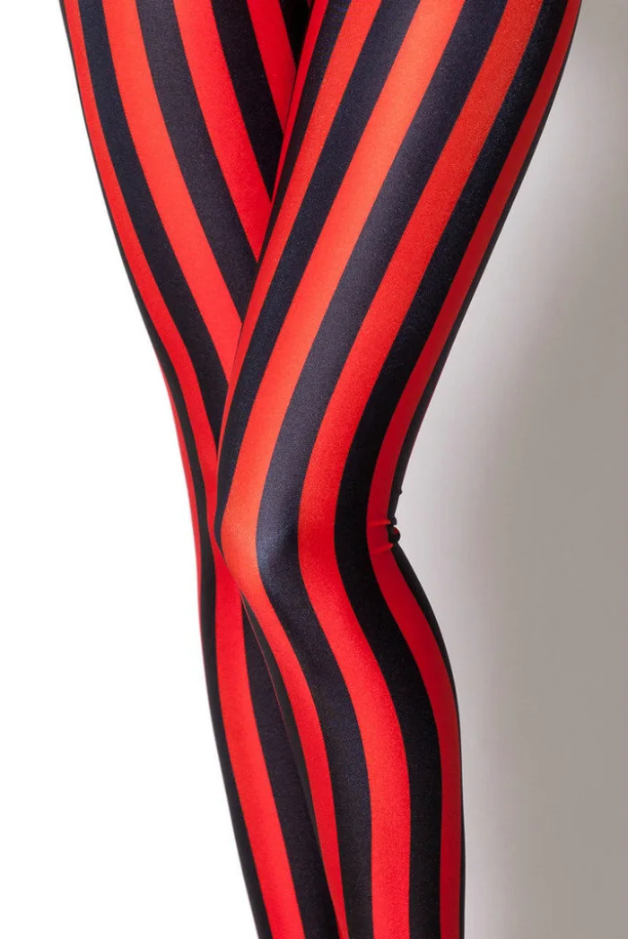 Striped Print Women Leggings Slim Fitness Yoga Workout High Waist Leggings Trousers Silky Touch Fabric Plus Size