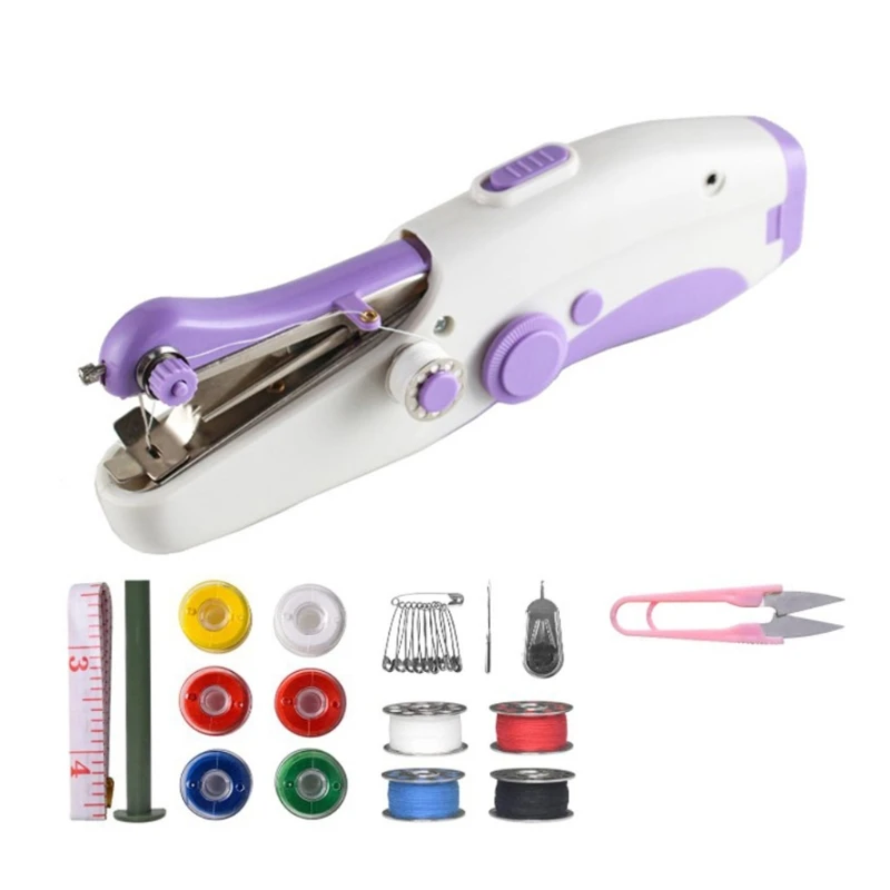 

Маленькая ручная швейная машина, портативная, удобная, мини, двойная игла, швейная машина для длительных поездок, домашних летних лагерей