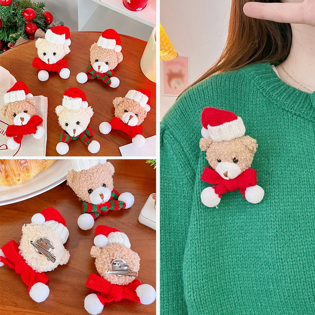 

Plush Doll Doll Brooch Creative Hairpin Christmas Gifts Cute Girl Decoration Accessories Decoration Girl Clothes Badge Pins