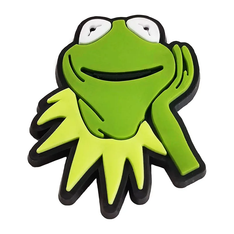 Fashion jibz 1pcs multiple style cartoon Shoe Charms funny DIY Frog clog Shoe Aceessorie Fit croc Sandals Decorate Unisex Gift