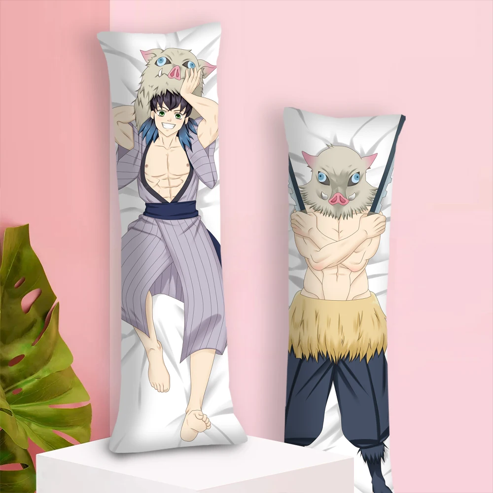 

Demon Slayer Dakimakura Cover Hashibira Inosuke Hugging Body Pillowcase Cartoon Cushion Case Custom Anime Periphery