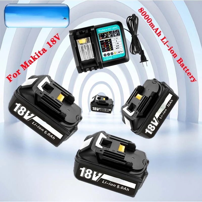 

BL1860 Rechargeable Makita Battery Lithium Ion 18V Battery 18000Mah For BL1840 BL1850 BL1830 BL1860B Lxt400+Charger