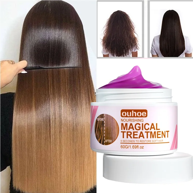 

60ml Magical Hair Mask 5 Seconds Repair Damage Frizzy Soft Smooth Shiny Hair Deep Moisturize Hair Treat Repair Hair Scalp Care