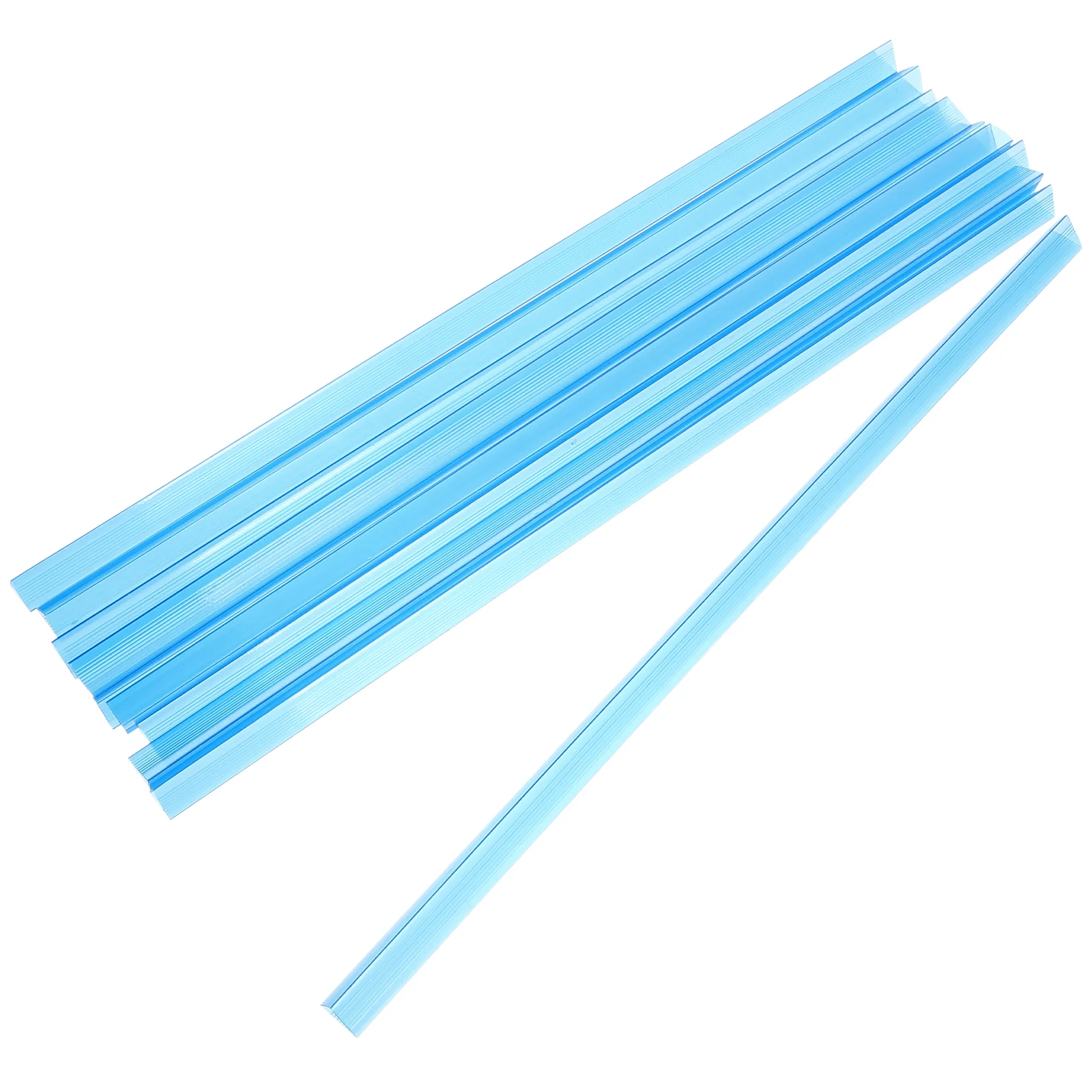 

10 Pcs Slide Grip Binding Bars Clear Slides Pull Rod Clips Blue Folders Book Materials Binder Plastic Binders Bookbinder