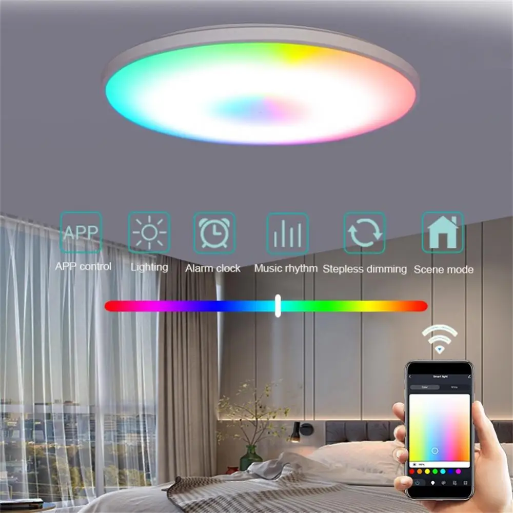 

Tuya Smart Ceiling lamp RGB Ceiling Light Wifi APP Voice Control With Alexa Yandex LED Light For Livingroom decoration Bedroom