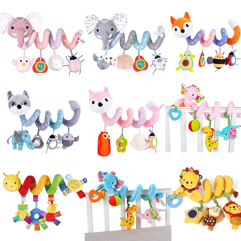 

Sensory Plush Rattle For Newborn Developing Baby Crib Toys 0 12 Months Stuffed Animal Stroller Hanging Toys Soft Baby Games Toys