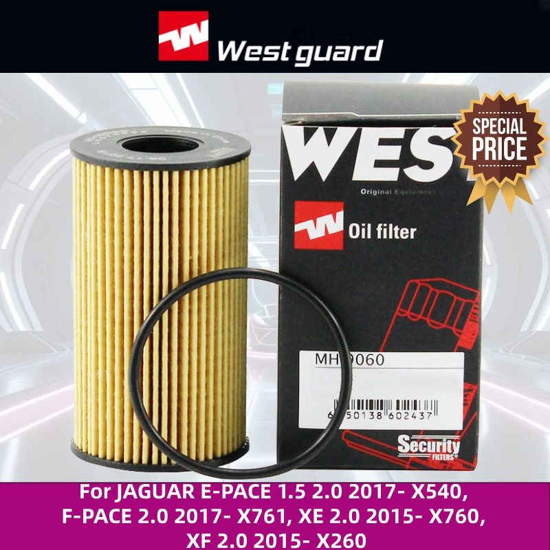 

Масляный фильтр WESTGUARD MH9060 для Jaguar E-Pace, F-Pace, XE, XF, Land Rover Defender, Discovery Sport, Range Rover Evoque, Velar 2.0L