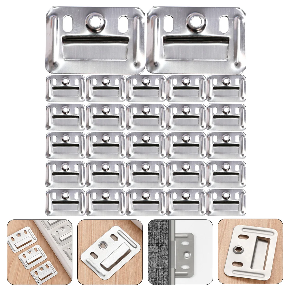 

Wall Panel Furniture Buckle Integrated Clamp Fixing Piece Flush Mount Brackets Hanging Clips Hanger Picture Connector Hangers