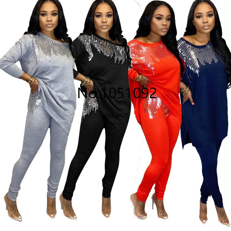 

2020 Dashiki Traditional African Clothing Two Piece Set Women Africaine Print Bodycon Dress+Pants African Clothes