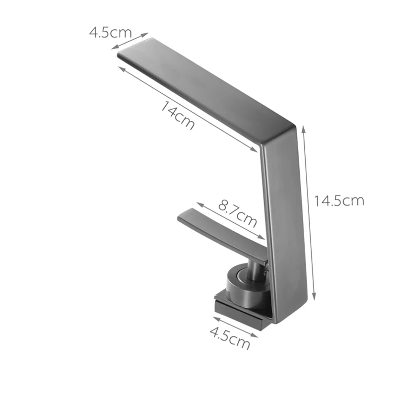 Матовый золотой или темно-серый смеситель для раковины мойки крепление на бортик