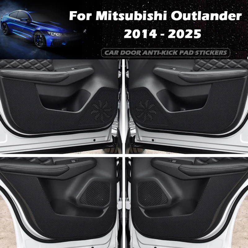 Фото Для Mitsubishi Outlander 2014-2024 2025, внутренняя дверь автомобиля, противоударная накладка, наклейка, бардачок, защита от грязи, аксессуары №1