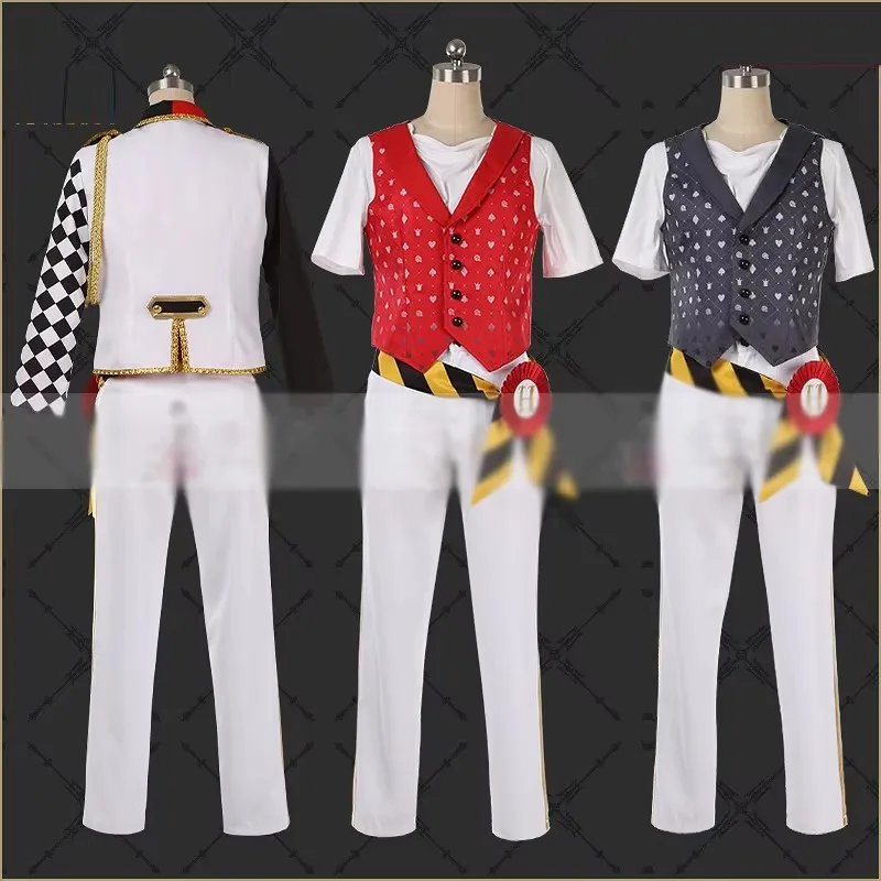 Большой размер карнавальный костюм Twisted-Wonderland HEARTSLABYUL Riddle Cater Ace Trey Deuce униформа